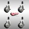 Service Caster 4 Inch 316SS Black Poly Swivel 1-1/2 Inch Expanding Stem Caster Set Brake SCC SCC-SS316EX20S414-PPUB-BLK-TLB-112-4 - alternate 1